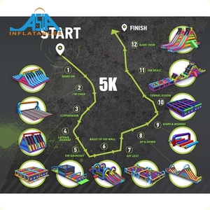 Folle gioco fango Run gonfiabile 5k percorso ad ostacoli per adulti e bambini - Product Image 4