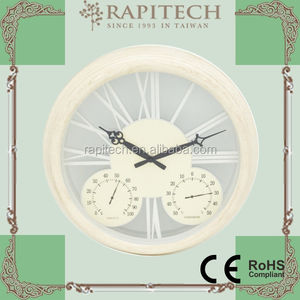 นาฬิกาแขวนผนังทรงกลมสีขาว ขนาด 15 นิ้ว ดีไซน์หรูหรา ใช้ได้ทั้งตกแต่งบ้านและสวน ทั้งภายในและภายนอกอาคาร - Product Image 2