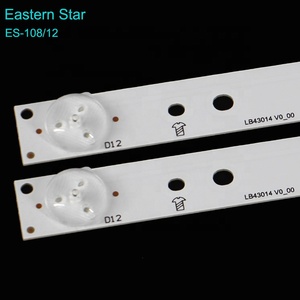 ES-108 5 pièces/ensemble GJ-2K16-430-D512-V4 de bande de rétroéclairage pour P Hilips 43PUH6101/88 TV <span class=keywords><strong>Led</strong></span> rétro-éclairage - Product Image 2