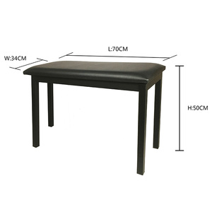 Aksesori instrumen Piano Keyboard bangku bangku Piano hitam dapat disesuaikan langsung pabrikan - Product Image 3