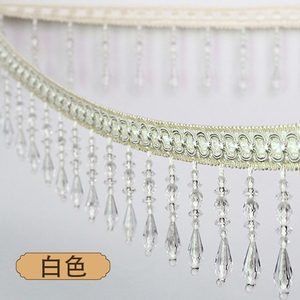 최고 조밀한 수정같은 커튼 레이스 수정같은 구슬 레이스 직물 구슬 커튼 술 프린지 손질, 구슬로 만드는 프린지 트리밍