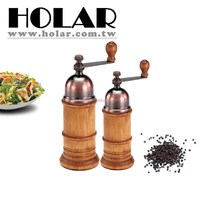 [Holar] Moulin à sel et à poivre classique à manivelle fabriqué à Taïwan avec un aspect antique