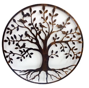 Decorazione da Parete in Metallo Tagliato al Laser, <span class=keywords><strong>Albero</strong></span> della Vita - Product Image 1