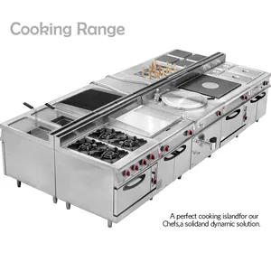 Commercial Function of Kitchen Equipment 700/900 Series Chinese Gas Cooking Range/Electric Cooking Equipment for Pasta and Soup