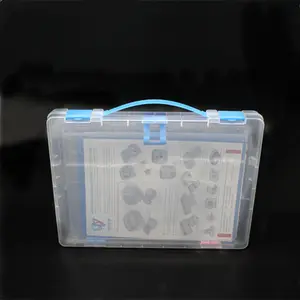 Hinix stationery handle plastic box file box file folder box file with case office project filing storage printing 100 b4 plastic file folder