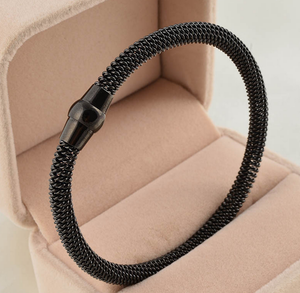 Sıcak satış titanyum çelik takı bilezik, sihirli manyetik kadınlar erkekler için bahar kablo bilezik - Product Image 6