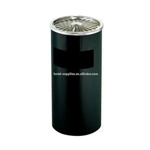 dia.250MM black round iron painted bin/recycle waste