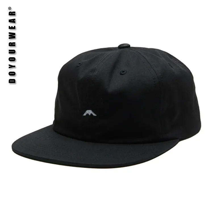 Barato Snapback chapéus boné Snapback Customize 5/6 Painéis Não Estruturados Em Branco Preto