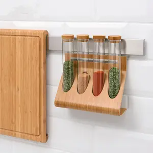 Hot Sale Bamboo Frame storage spice for kitchenHot Sale Bamboo Frame storage spice be used to kitchen