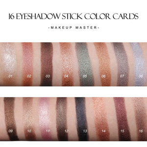 Fábrica al por mayor 16 colores brillo lápiz sombra de ojos maquillaje Etiqueta Privada brillo sombra de ojos Stick - Product Image 2