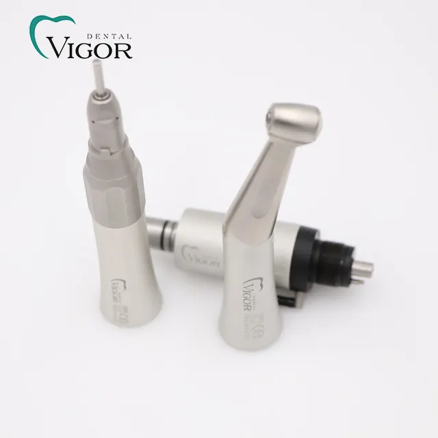 치과 저속 handpiece 고정되는 공기 모터 contra 각 똑바른 handpiece fx205