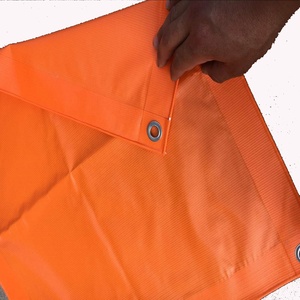 Bâche en PVC ignifuge de qualité supérieure, <span class=keywords><strong>sur</strong></span> <span class=keywords><strong>mesure</strong></span>, 20 pieds x 20 pieds, orange, 300 GSM, ignifuge - Product Image 2