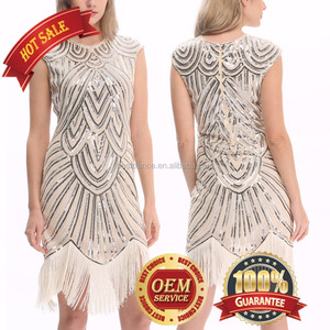 Robe de soirée pour dames <span class=keywords><strong>des</strong></span> années 1920 et <span class=keywords><strong>20</strong></span> Costume à clapet Charleston Gatsby Party Outfit Fancy Dress Halloween Costume Dress - Product Image 1
