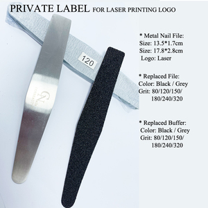 L1 Noyau <span class=keywords><strong>en</strong></span> acier inoxydable Logo de peinture laser de marque privée <span class=keywords><strong>Lime</strong></span> <span class=keywords><strong>à</strong></span> ongles amovible <span class=keywords><strong>en</strong></span> <span class=keywords><strong>métal</strong></span> <span class=keywords><strong>Lime</strong></span> de type recharge - Product Image 3
