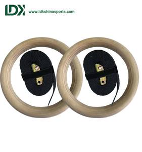 Correa de nylon gimnasia anillos fitness entrenamiento de madera anillos de gimnasia - Product Image 1