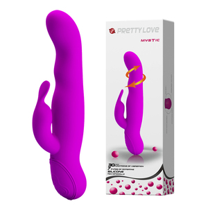 Vibratori per conigli vibrazioni a 30 funzioni rotazioni a 7 funzioni giocattoli sessuali impermeabili in <span class=keywords><strong>Silicone</strong></span> pieno ricaricabili per le donne - Product Image 1