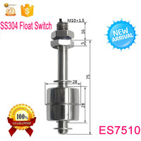 Interrupteur à flotteur vertical en acier inoxydable ES7510 1A1, capteur de niveau de liquide M10*75mm avec câble de 30cm