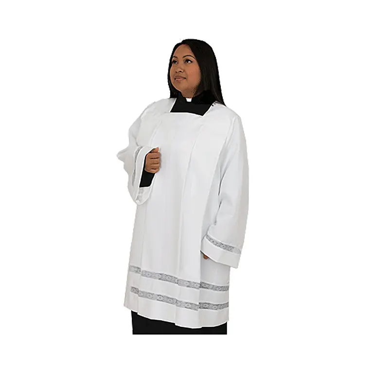 Vente en gros classique blanc et noir chœur surolice et clergé anglican robes pour l'église