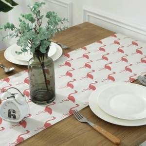 Small Minimum Digital Printed Top Linen Fabric <strong>Custom</strong> <strong>Table</strong> <strong>Runner</strong> - Product Image 3