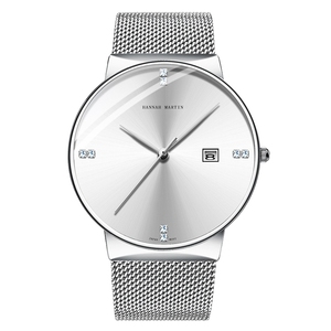 Orologio da Uomo Hannah Martin <span class=keywords><strong>901</strong></span>, Orologio al Quarzo di Lusso con Calendario, Cinturino in Acciaio Inossidabile, Impermeabile - Product Image 2