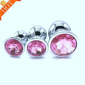 Gratis Aangepaste Doos-Nieuw Ontwerp Mannelijke Kuisheid Vrouw 1 Stuks Of 3 Stuks 1Set Metalen Roestvrij Staal Zilveren Butt Plugs - Product Image 3