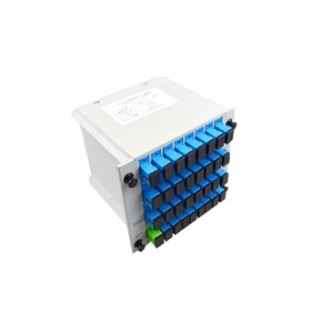 1x16 1*16 1 16 caja LGX <span class=keywords><strong>cassette</strong></span> tipo <span class=keywords><strong>de</strong></span> inserción fibra óptica PLC Splitter SC adaptador - Product Image 4