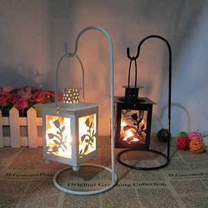 Europea-style--Hanging Glass <strong>Metal</strong> <strong>Lantern</strong> Candle Holder Candle Stick <strong>Lantern</strong> - Product Image 4