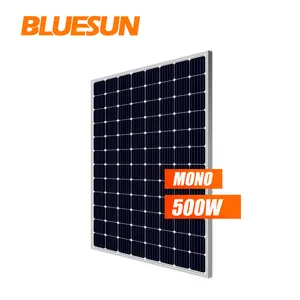 Bluesun单太阳能电池板 500w价格 1 平方米太阳能电池板新模型具有良好的价格