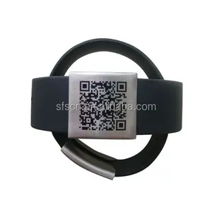 Pulseiras personalizadas de silicone de código qr/pulseiras
