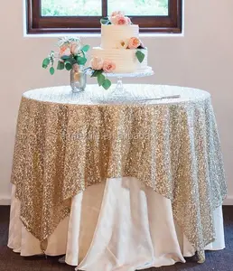 テーブルオーバーレイキラキラスパンコール刺繍
