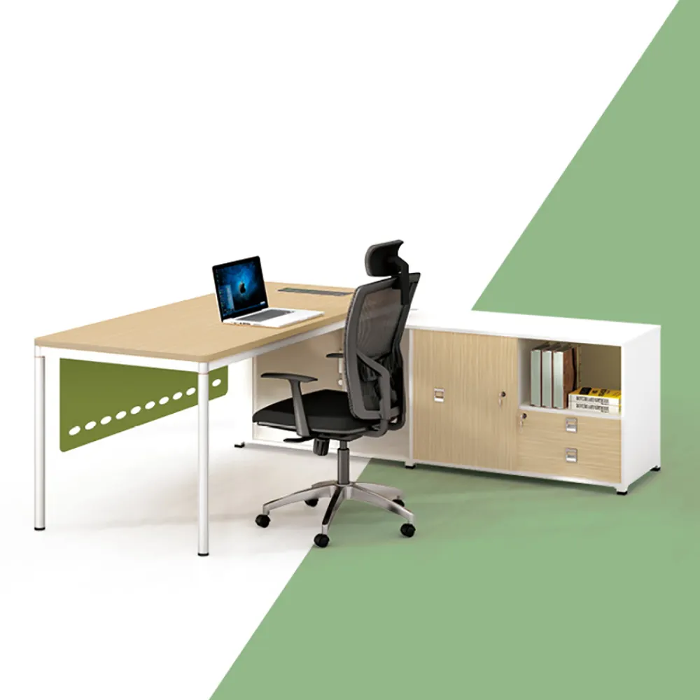 Современный офисный стол l-образной формы для футуристической мебели
