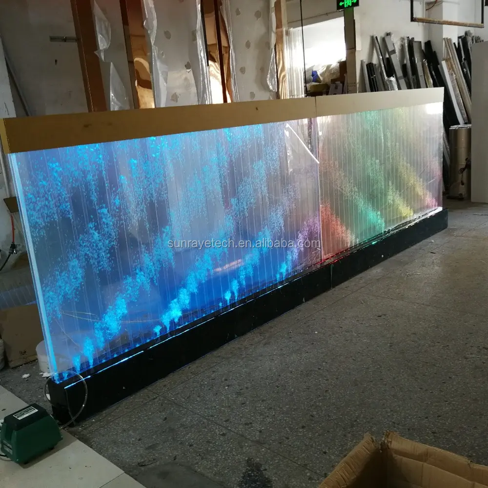 2019 H150 * L500 cm 3D 프로그램 제어 LED 물 거품 벽 홈 오피스 KTV 레스토랑 바 이벤트