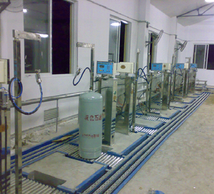 CNG LNG klorin propana CO2 oksigen metana amonia LPG pengisi berat silinder dengan konveyor rantai garis silinder - Product Image 5