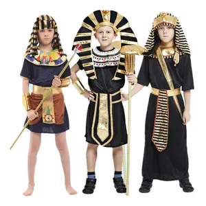 Ragazzo di halloween cosplay costumi egiziano faraone costume di carnevale per i bambini