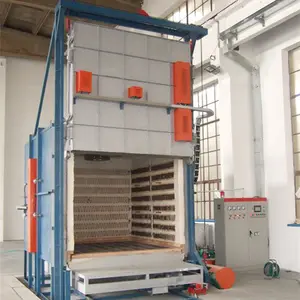 trolley type resistance furnace for heavy castings and steel parts quenching annealing