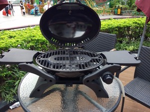 <span class=keywords><strong>Barbecue</strong></span> à <span class=keywords><strong>gaz</strong></span> de table rond d'extérieur, <span class=keywords><strong>barbecue</strong></span> au propane, four à <span class=keywords><strong>gaz</strong></span> pour poulet <span class=keywords><strong>avec</strong></span> <span class=keywords><strong>couvercle</strong></span> vert et chariot de <span class=keywords><strong>barbecue</strong></span> - Product Image 4