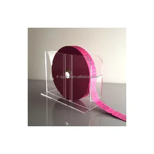 clear acrylic raffle ticket dispenser transparent plexiglass roll ticket holder desk lucite tissue box