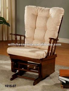 Fauteuil à bascule et pouf en bois 1615-07-GR - Product Image 4