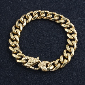OUMI-Collar <span class=keywords><strong>de</strong></span> Eslabones Cubanos Chapado en Oro Pesado, Joyería Punk Hiphop <span class=keywords><strong>de</strong></span> Acero Inoxidable <span class=keywords><strong>de</strong></span> 18K, Diseño para Hombre, Boda - Product Image 4