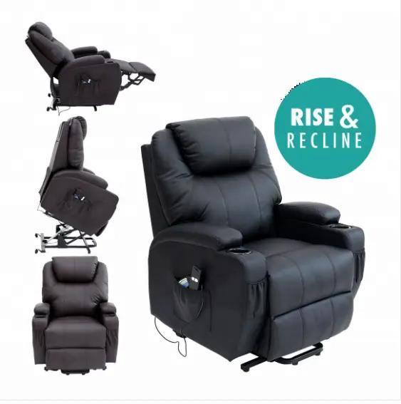 Elettrico in pelle aumento del braccio di sollevamento reclinabile divano sedia