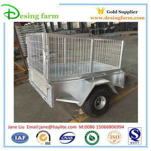 Hot Dipped Galvanized <strong>Small</strong> <strong>Car</strong> Box <strong>Trailer</strong> with Cage - Product Image 6