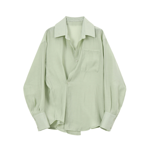 <span class=keywords><strong>Abbigliamento</strong></span> donna <span class=keywords><strong>abbigliamento</strong></span> all'ingrosso Ropa Mujer 2025 camicia in Chiffon manica lunga e corta Set due pezzi - Product Image 2