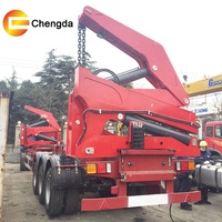 Remorque de charge latérale pour conteneur, tri-essieu arrière, conteneur, grue de 20 pieds de 40 pieds
