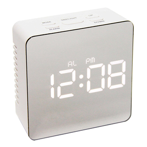 Đồng Hồ Báo Thức Gương Kỹ Thuật Số Hiện Đại Với Chức Năng Nhiệt Kế LED Ánh Sáng Trắng Xanh Để Bàn Đồng Hồ Báo Lại - Product Image 3