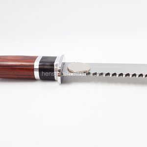 Couteau de survie de haute qualité avec manche en bois, lame fixe en acier inoxydable, pour la chasse en plein air, couteau utilitaire - Product Image 5