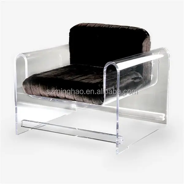 Elegante sedia acrilico trasparente, divano acrilico