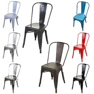 Стальные металлические промышленные стул наращиваемых сиденье Красный Серебро Бронза оцинкованной