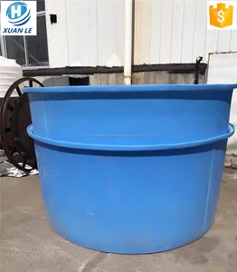 Roto moldeo encajables tanques de almacenamiento de agua de plástico grande bañera de piscifactoría