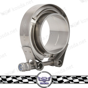 Abrazadera De Banda De Junta De Regazo De Acero Inoxidable Para Tubo De Bajada De Escape Turbo De Coche De 2,5 Pulgadas