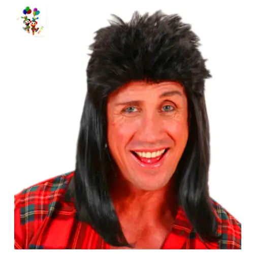 80S Fancy Dress Party Pat Sharp Bruin Mullet Man Pruiken HPC-1292